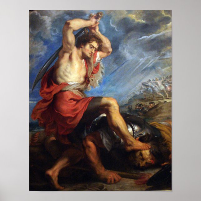 Affiche David terrassant Goliath (Devant)