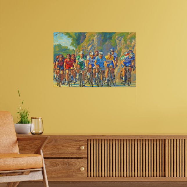 Affiche Davide Rebellin Col d'Eze Paris-Nice 2008 Faux Pas (Salon 2)