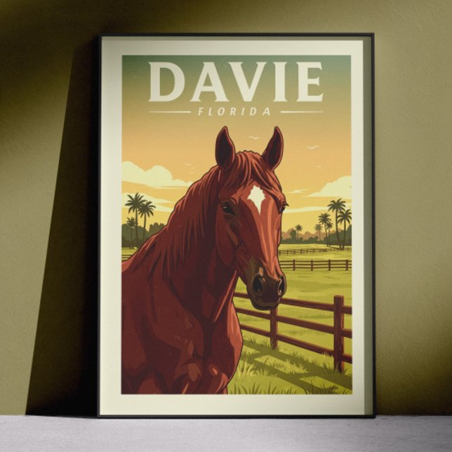 Affiche Davie Floride vintage (Créateur téléchargé)