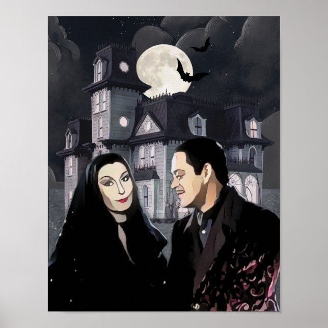 Affiche DaVinci Morticia Addams Mashup  (Devant)