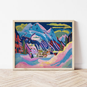Affiche Davos en hiver   Ernst Ludwig Kirchner