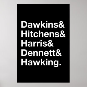 Affiche Dawkins&Hitchens&Harris&Dennett&Hawking - Science