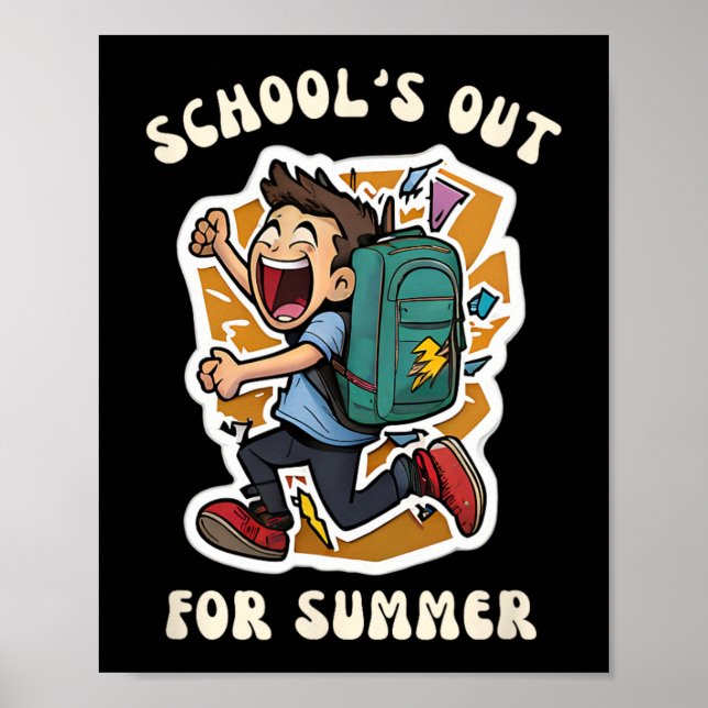 Affiche Day Of School - Funny School's Out For Summer Teac (Devant)