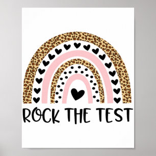 Affiche Day Rock L'Enseignant De Test Funny Rainbow Testin