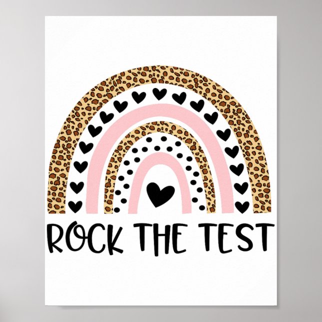 Affiche Day Rock L'Enseignant De Test Funny Rainbow Testin (Devant)