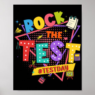 Affiche Day Rock The Test Motivational Students Enseignant