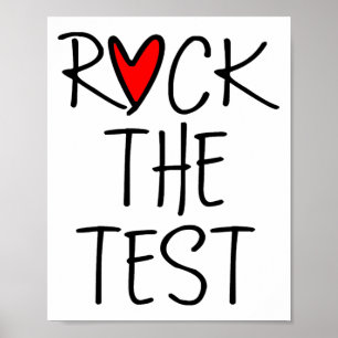Affiche Day Rock The Test Teacher Test Day Funny Teache