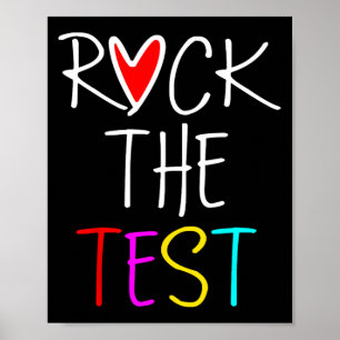 Affiche Day Rock The Test Teacher Test Day Funny Teache