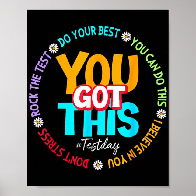 Affiche Day Rock The Test Teacher Test Day Vous Avez Obten (Devant)