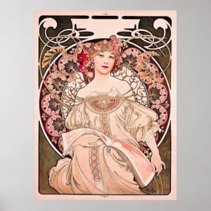Affiche Daydream par Alphonse Mucha