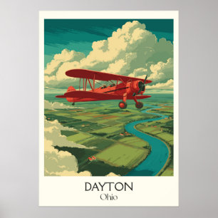 Affiche Dayton Ohio Aviation Lieu de naissance Wright Brot