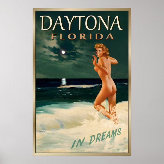 Affiche DAYTONA BEACH Floride-Nouveau Original Marilyn Mon (Devant)