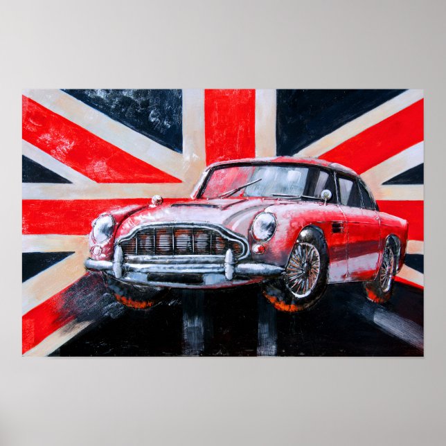 Affiche DB5 Sport Car Union Jack (Devant)