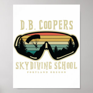 Affiche DB tonneaux école de skydiving Portland oregon