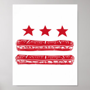 Affiche Dc Drapeau Sous-Sandwich