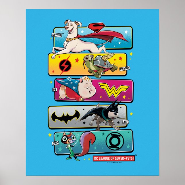 Affiche DC League of Super-Pets Panels (Devant)