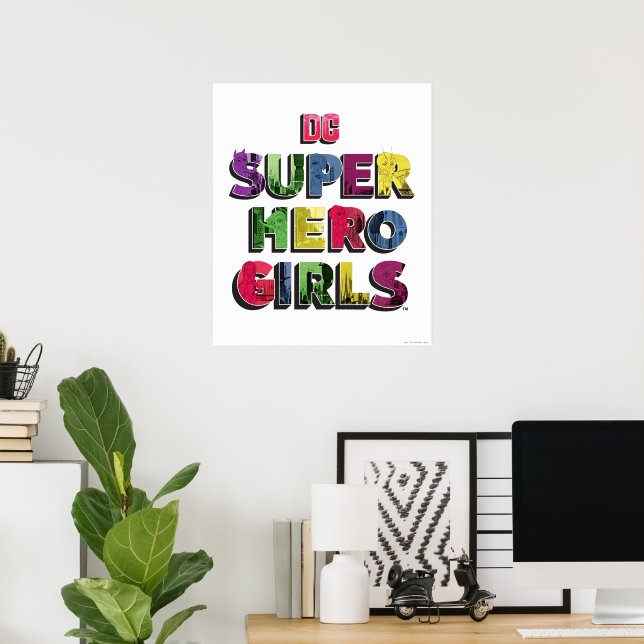 Affiche DC Super Hero Girls City Letters (Bureau à domicile)