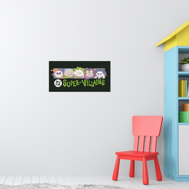 Affiche DC Super-Villains Cartoon Lineup (Pépinière 1)
