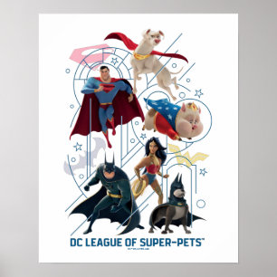Affiche DC Trinity Heroes & Super-Pets