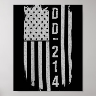 Affiche Dd-214 Cadeaux militaires de vétéran - Col V