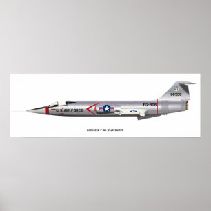 affiche de 12x36 Lockheed F-104 Starfighter