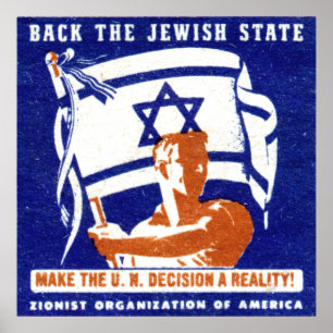 Affiche de 1947 Sionistes