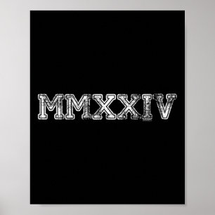 Affiche De 2024 Mmxxiv Graduation Spirit Vintage Senior 20
