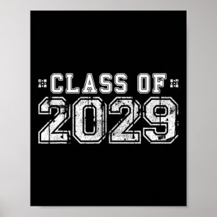 Affiche De 2029 - Année d'obtention du diplôme Cadeau seni