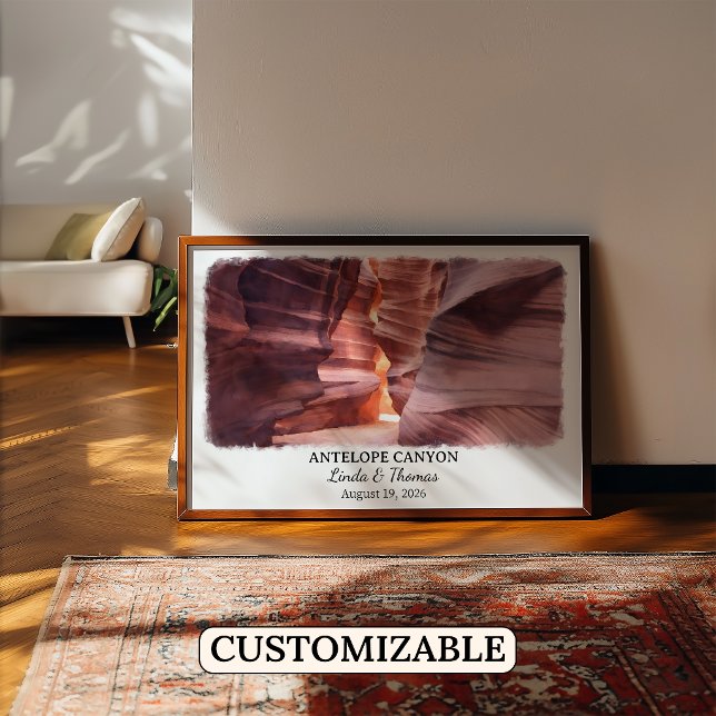 Affiche de Antelope Canyon Arizona, Aquarelle, Sur (Créateur téléchargé)