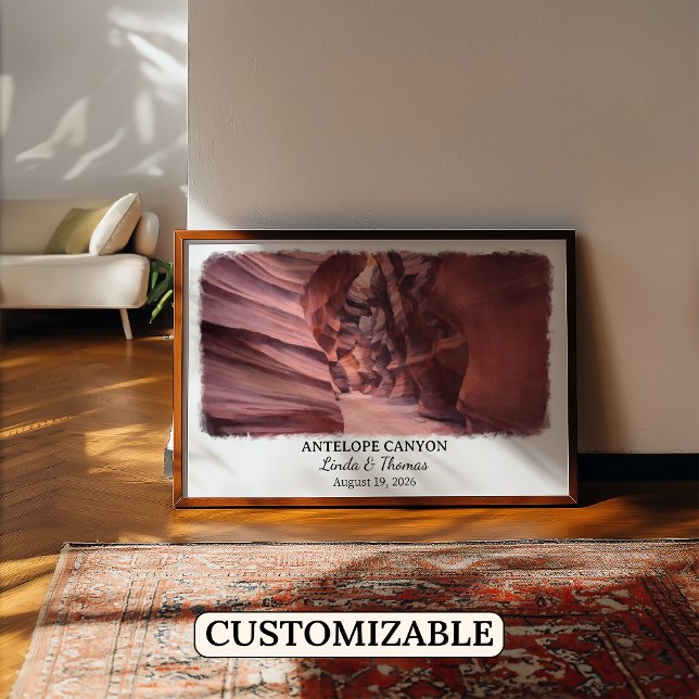 Affiche de Antelope Canyon Arizona, Aquarelle, Sur (Créateur téléchargé)