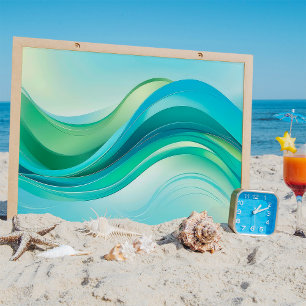 Affiche de art abstrait de vague d'océan sur toile