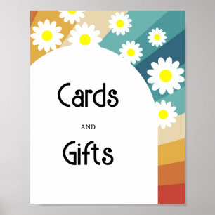 Affiche de baby shower Retro Groovy - Cartes et Ca