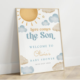 Affiche de Baby Shower Voici venir le fils