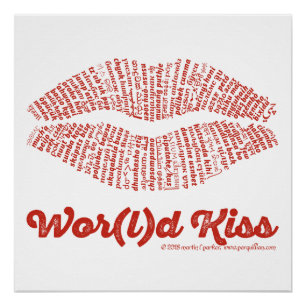 Affiche de baiser de Wor (l) d