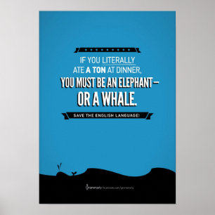 Affiche de baleine de Grammarly