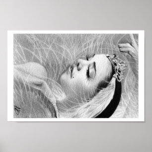 Affiche de ballerine de la Reine de cygne