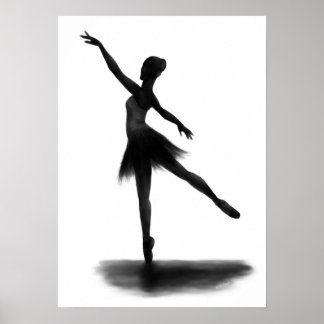 Affiche de ballerine "Practice Makes Perfect"