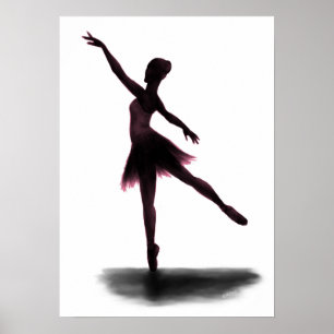 Affiche de ballerine "Practice Makes Perfect" - ro