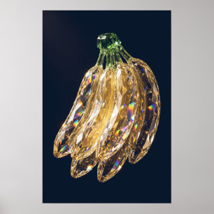 Affiche de banane en cristal — Récolte de cristal