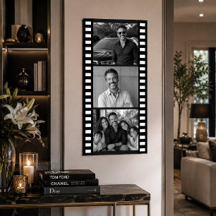 Affiche de bande de film photo personnalisée, fête