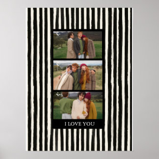 Affiche de bande de photos personnalisée en noir e