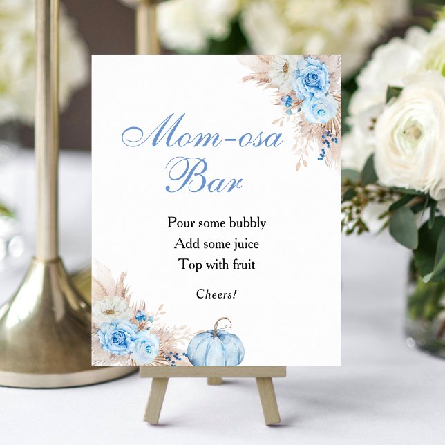 Affiche de bar à mimosa pour baby shower citrouill (Créateur téléchargé)