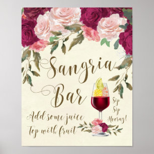 Affiche de bar à sangria