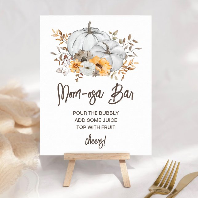 Affiche de bar Mom-osa d'automne (Créateur téléchargé)
