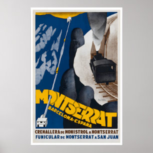 Affiche de Barcelone Montserrat Art Espagne Impres