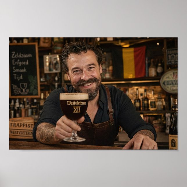 Affiche de barman Toast du Westvleteren Tavern Bel (Devant)
