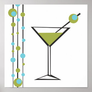 Affiche de barre de Martini