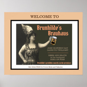 AFFICHE DE BARRE DU BRAUHAUS DE BRUNHILDE