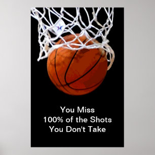 Affiche de basket-ball Célèbre Motivational Quote