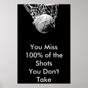 Affiche de basketball citation motivationnelle Pop